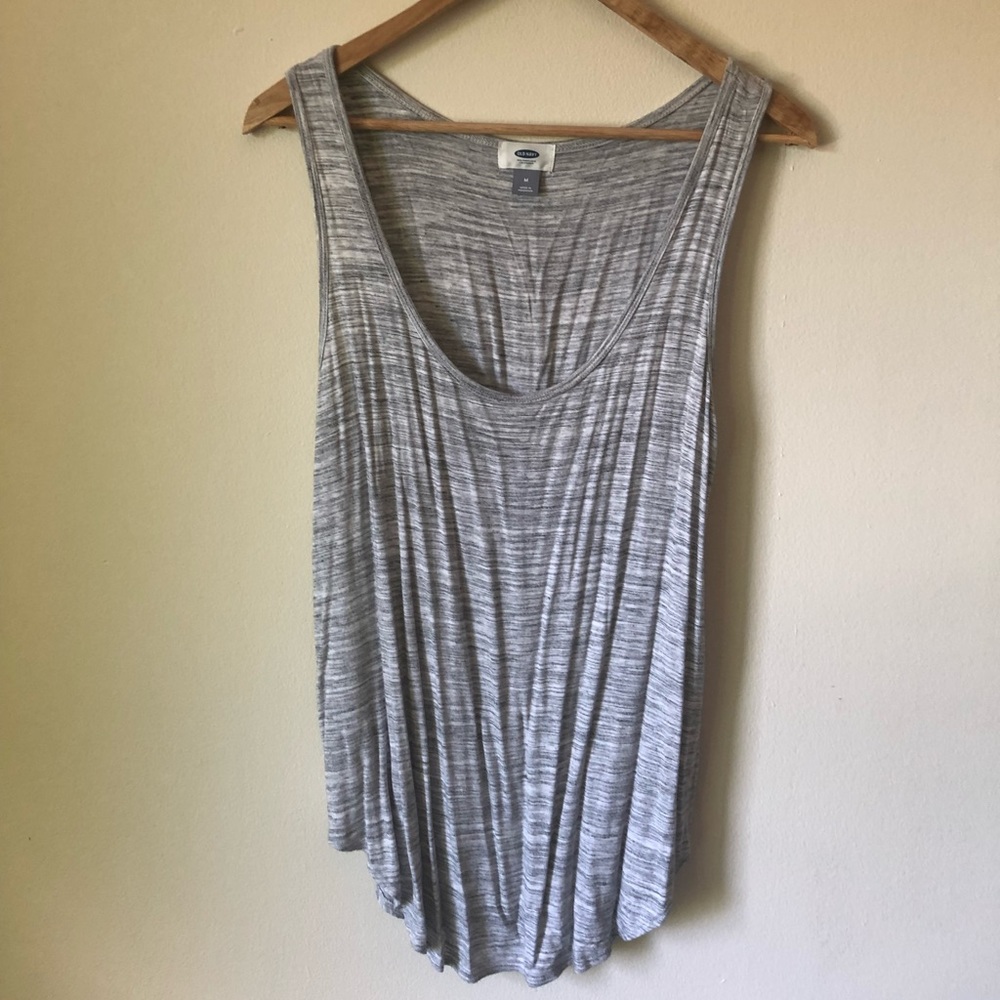 Grey v-neck tank top
